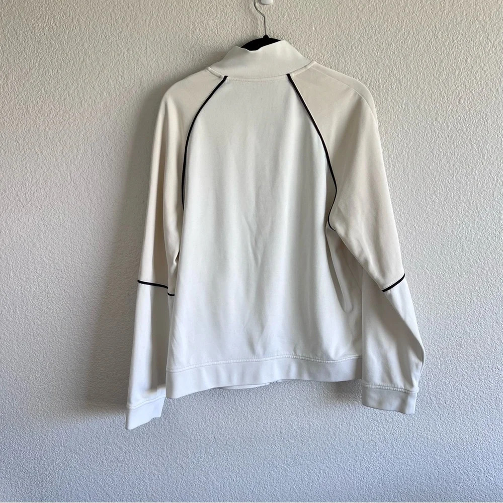 Vince Men's Leche Off White/Sail White Colorblock Full Zip Track Jacket - Picture 8 of 12
